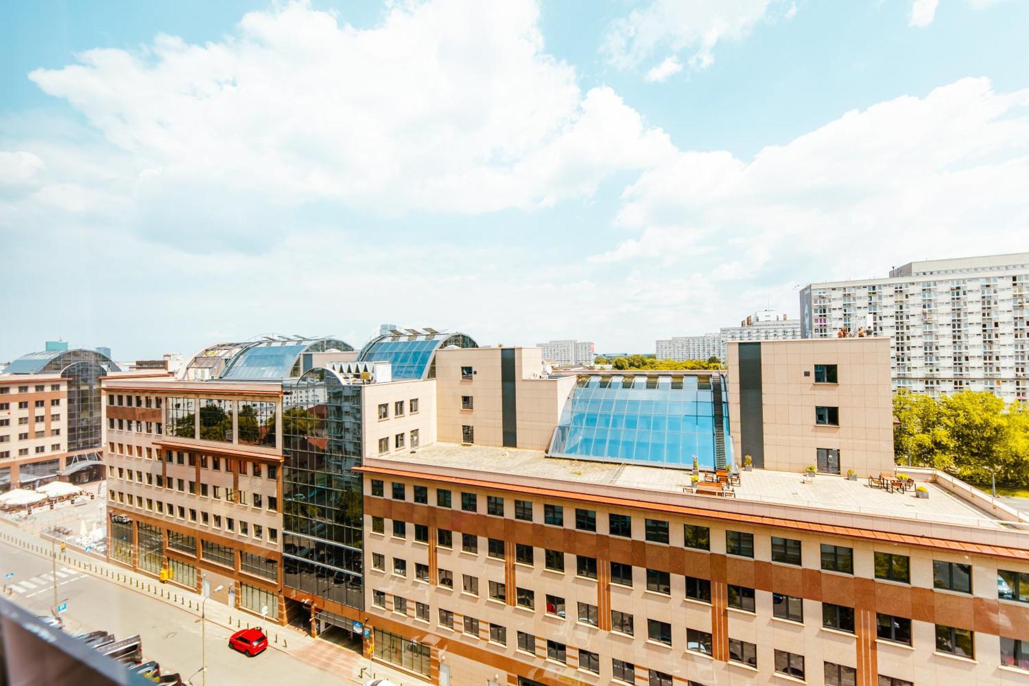 Industrial 9Th Floor Central Apartment With Balcony And Views Warsaw Exterior photo